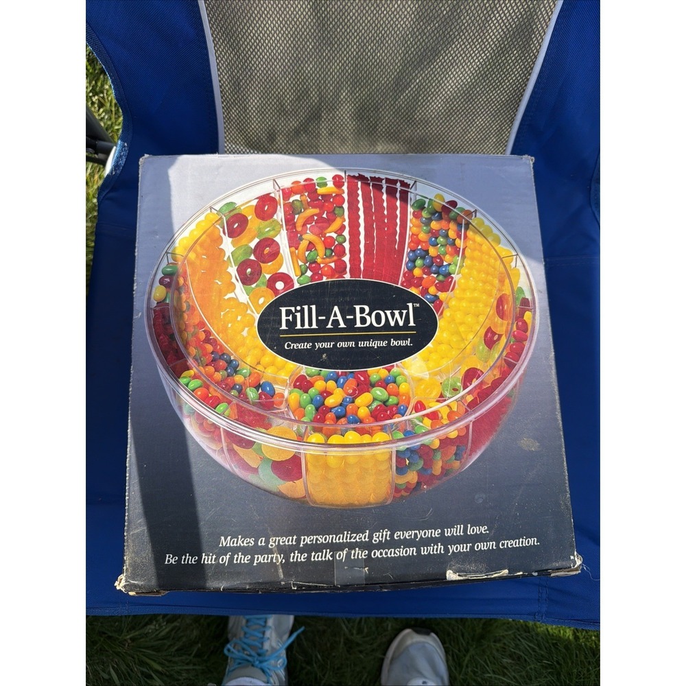 Fill-A-Bowl 12" Holiday Personalized Party Create Your Own Unique Acrylic Bowl